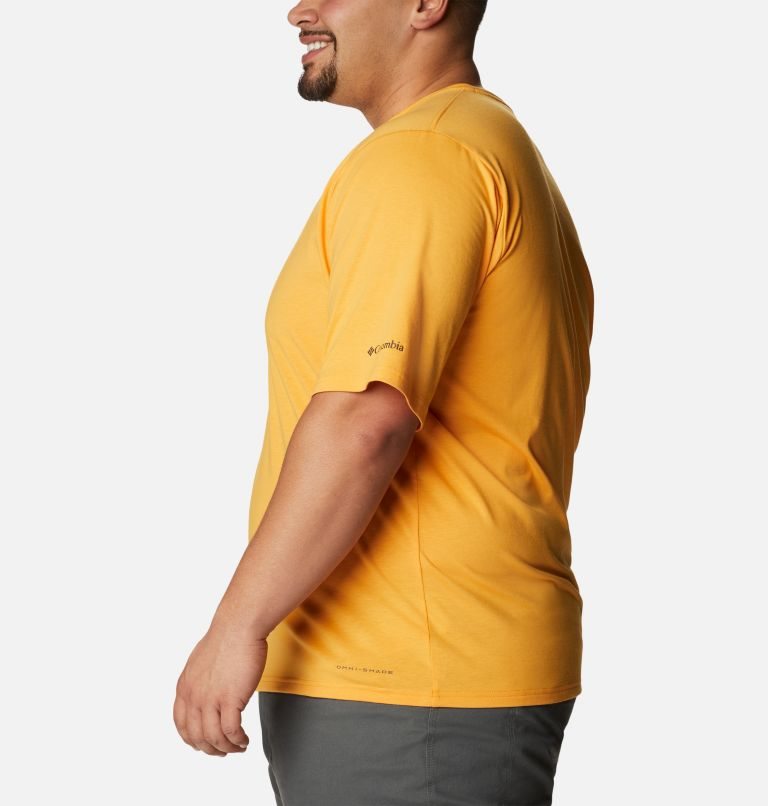 Men's Columbia Sun Trek Short Sleeve Graphic T Shirts Mango | Plus Size CA-GL43C